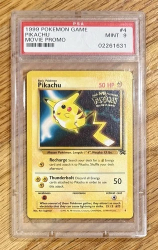 1999 Pokémon Game Pikachu Movie Promo #4 Card PSA 9