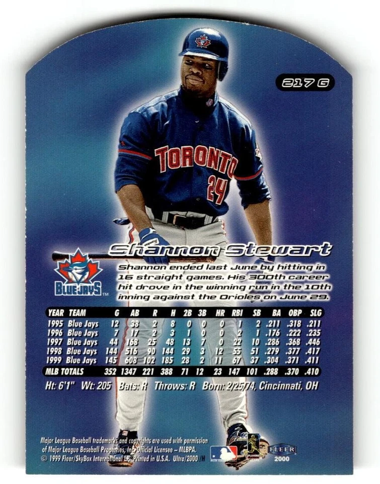 2000 Ultra #217G Shannon Stewart Gold Medallion - Image 2 of 2