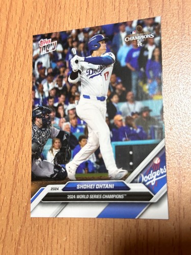 white parallel shohei ohtani 2024 World Series Champions topps now dodgers #ws-2