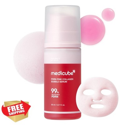 Medicube PDRN Pink Collagen Bubble Serum, Firming Glow 3.21oz