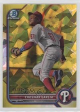 2022 Bowman Chrome Sapphire Edition Prospects Yellow 49/50 Yhoswar Garcia f2v