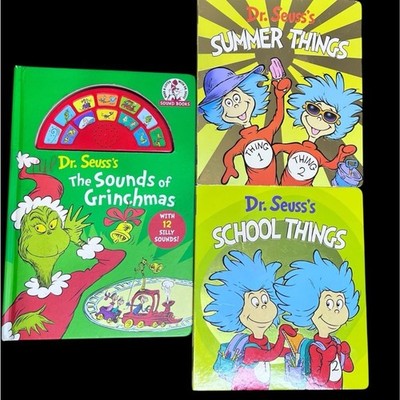 Dr. Seuss Storybook Set: School Things, Summer Things, The Sounds of Grinchmas