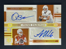ARCH MANNING QUINN EWERS 10/10 DUAL AUTO AUTOGRAPH 2025 NATIONAL TREASURES NT RC