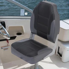 Folding Boat Seat Low Back Boat Seating Fold-Down Fishing Boat Seat 2 Pack