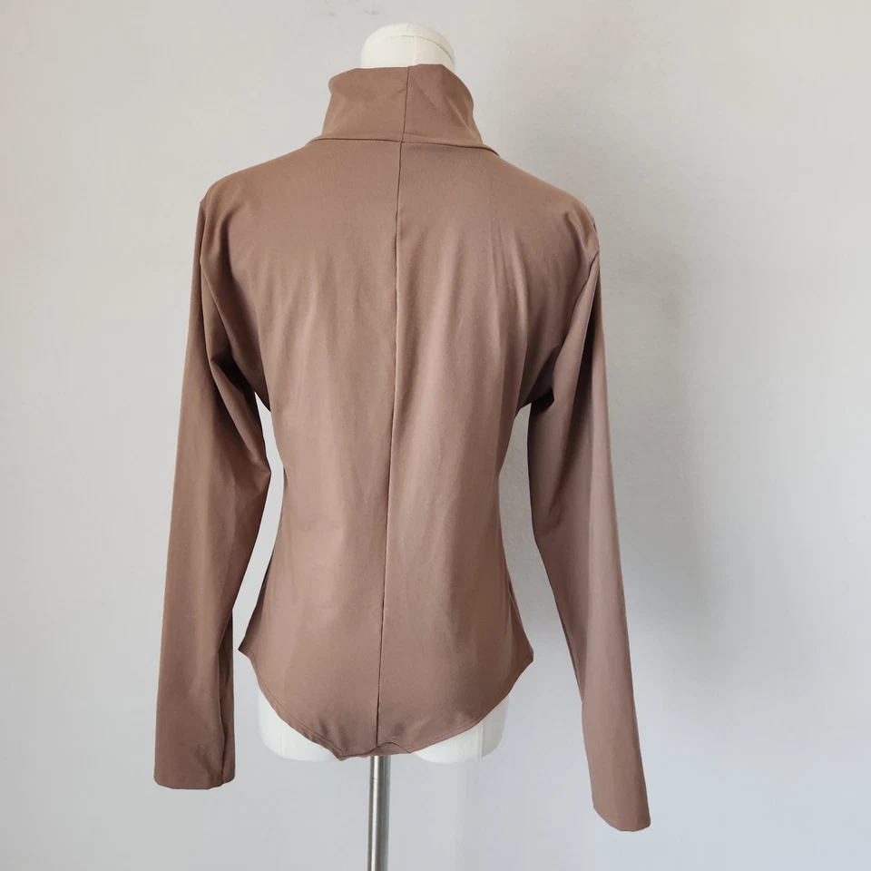 Body Spanx Suit Yourself cuello falso manga larga refuerzo a presión malva para mujer XL Foto 4 de 4