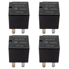 12V Set of 4 12VDC 20A 4PIN Ultra Micro ISO Automotive Relay, Set of 4