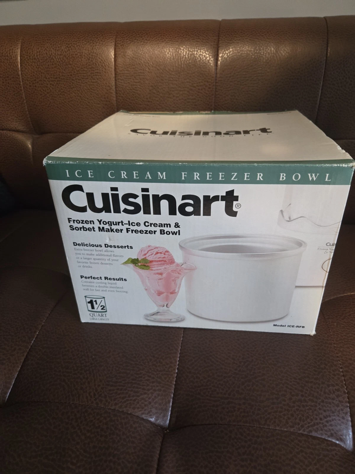 New Cuisinart Frozen Yogurt Ice Cream & Sorbet Maker Freezer Bowl ICE-RFB NIB
Opens in a new window