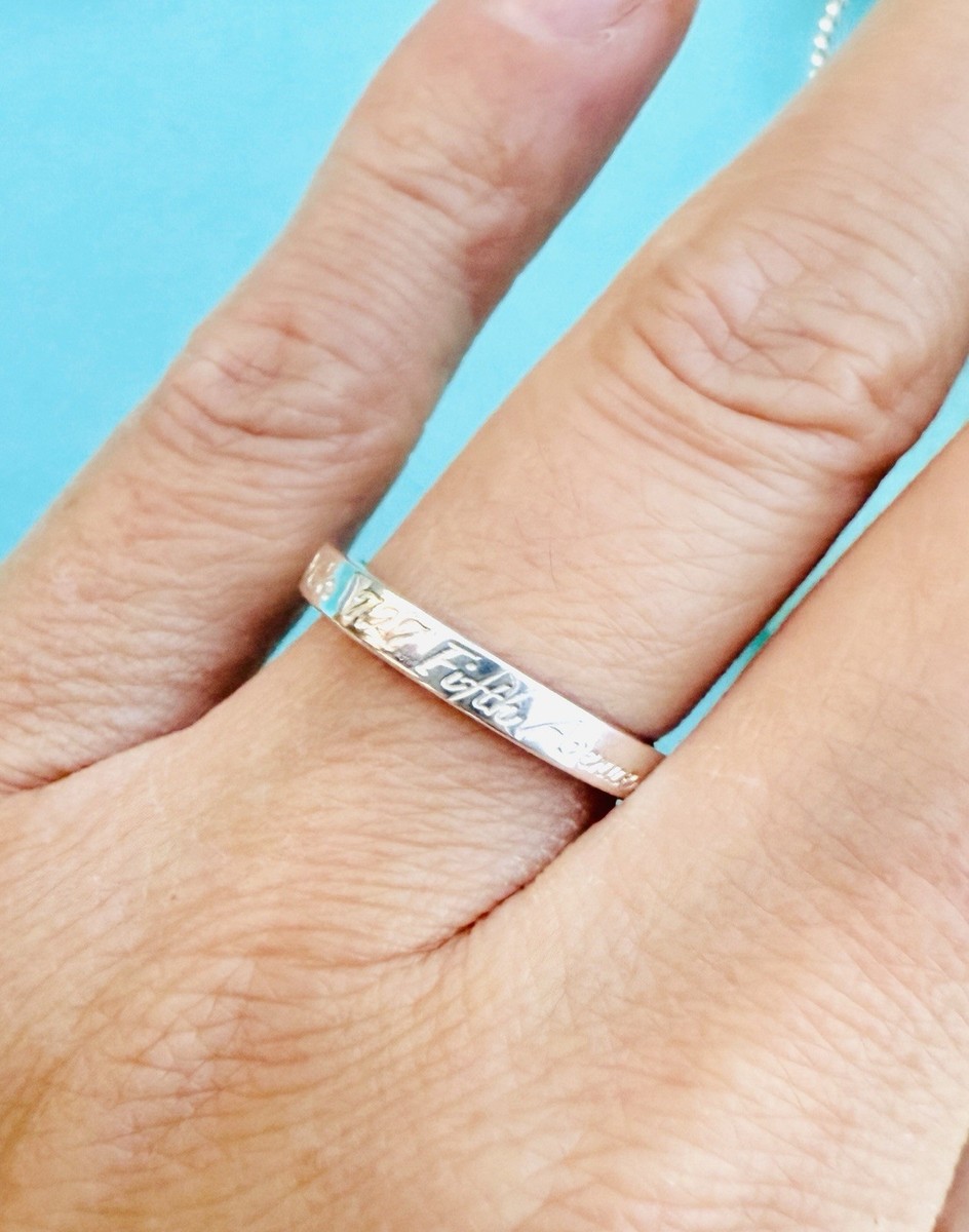 ティファニーTIFFANY 7.5号ノーツナロー リングFifth Avenue TIFFANY&Co. 727 Fifth Avenue New York Ring sterling silver