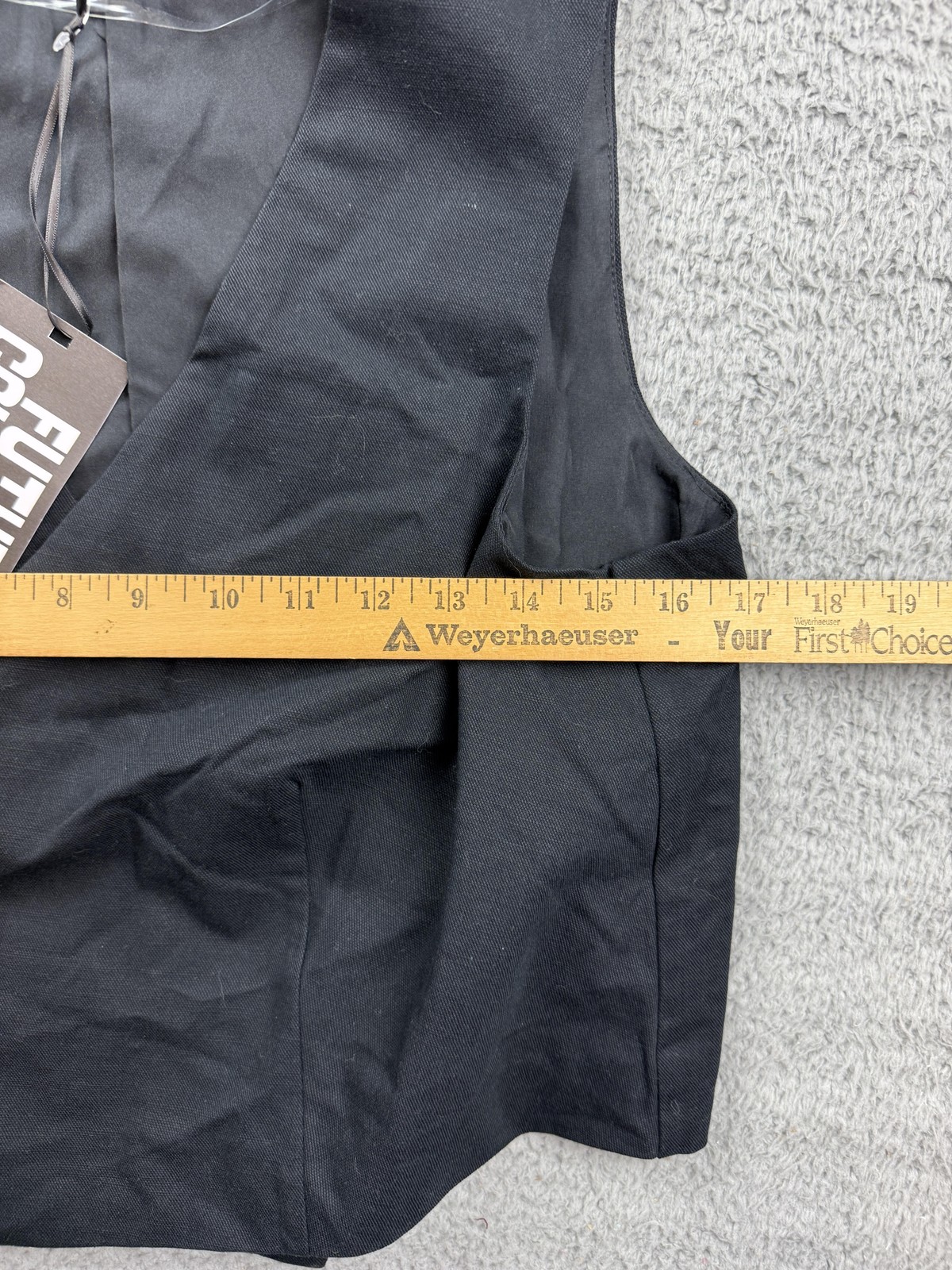 Future Collective Shirt Womens Medium Black Wrap Top Sleeveless V Neck Side Tie