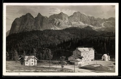 Postcard Passo Tre Croci, Panorama verso Monti Cadini 1932