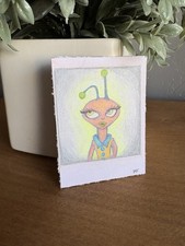 ACEO Original Art Card / Mixed Media/ 2.5”x3.5” By Mo