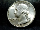 US 1941 WASHINGTON QUARTER CHOICE UNCIRCULATED