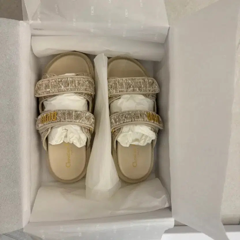 Dior Women's Mules Slip-ons Ivory Size 37.5 Luxury Logo thumbnail 3