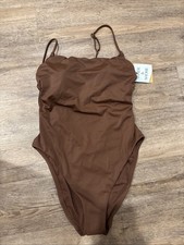 Women's X-Back Medium Coverage One Piece Swimsuit Shade  Shore Size S