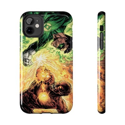 Cartoon, Gamer, Green Lantern vs The Flash Phone Case | Comic Book Superhero Art