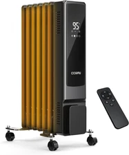 Oil Filled Radiator Heater,  1500W Radiant Heater with Remote Control, 7Fins, wi