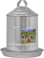 Automatic Chicken Waterer, 2 Gallon Capacity - Double Wall Galvanized Steel P...