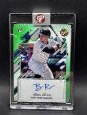 2025 Topps Pristine - Auto Ben Rice RC #PA-BR Green Pulsar Refractor /150 Rookie