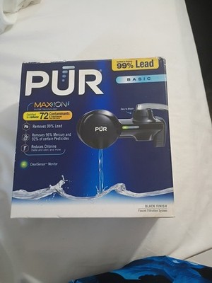 PUR Faucet Water Filter Basic Maxion Black PFM100B New 