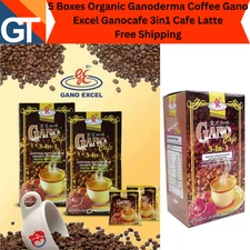 5 Boxes Organic Ganoderma Coffee Gano Excel Ganocafe 3in1 Cafe Latte