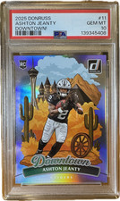 2025 Panini Donruss Downtown SSP Case Hit ASHTON JEANTY ROOKIE RC PSA 10 Raiders