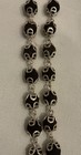 Vintage Sterling Silver Black Lava Bead Double Capped Rosary AFCO — photo 7