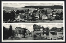 AK Geroldsgrün /Obfr., Strandcafe Rudolf Weinert, Schwimmbad, Teilansicht 