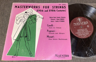 Maestro O.A. 20002 ed1 DG Frederic Petronio, violin: Masterworks for Strings.