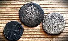 Lot 3 Mittelalter-Münzen, Tresetas und  Dinero Felipe V  1683-1746