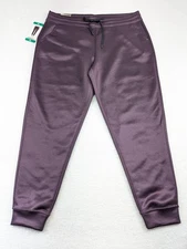 WOMEN 32 Degrees Heat Tech H Purple Fleece Jogger Pants XL