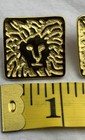 Anne Klein Vintage Square Lion Earrings Signature — photo 3