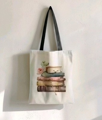 Tote Bag Süsse Stofftasche Jutetasche Einkaufstasche Bücher Schule Uni Geschenk