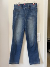 Spanx Jeans Women Blue Straight Leg M 20356R Excellent