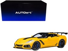 2019 Chevrolet Corvette C7 ZR1 Racing Yellow Tintcoat Carbon Top 1/18 Autoart