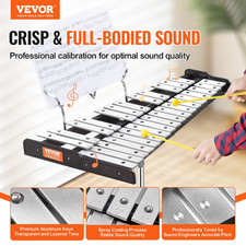 30 Note Glockenspiel Xylophone Bell Kit, Professional Percussion Instrument Set