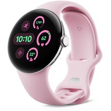 Google Pixel Watch 3 Wi-Fi model 41mm Polished Silver Rose Quartz GA05756-US