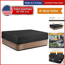 Elegant Fade Resistant Hot Tub Cover for Outdoor Use - 84x65 Inch Waterproof