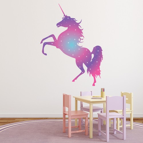 Pink Unicorn Sparkle Fairytale Wall Sticker WS-41409 - Picture 2 of 12
