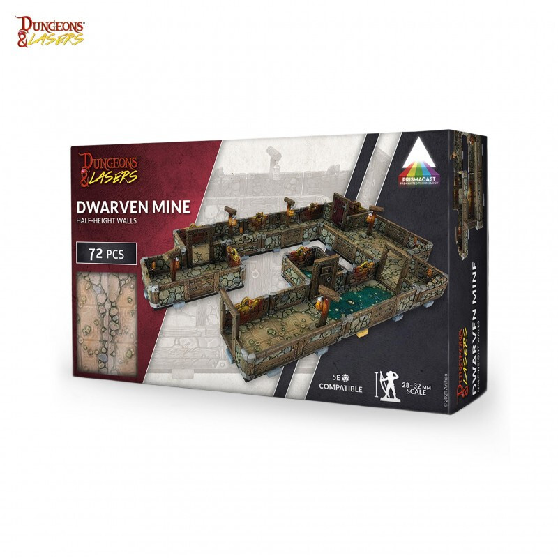 Archon Studio Minis 28-миллиметровая ГНОМЬЯ МИНА PrismaCast с предварительно нарисованным рельефом местности