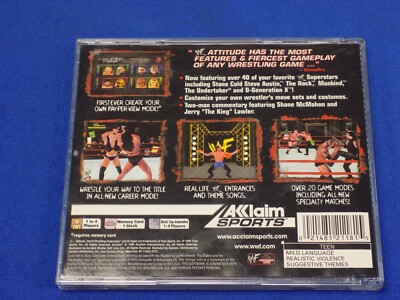 Sony PlayStation PS1 Acclaim WWF Attitude Wrestling Video Game CIB