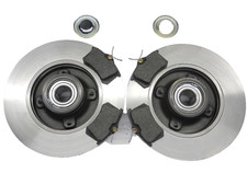 Bremsscheiben mit Lager ABS Bremsbeläge hinten für Citroen C4 Coupe Peugeot 307