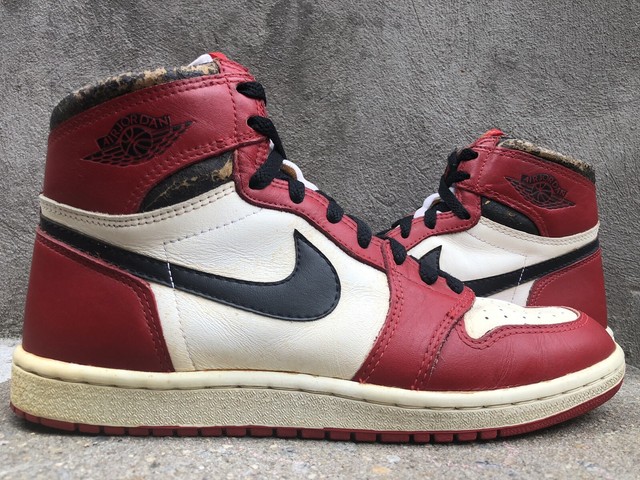 ORIGINAL VINTAGE NIKE AIR JORDAN 1 1985 CHICAGO WHITE BLACK RED OG HIGH SIZE 10 | eBay