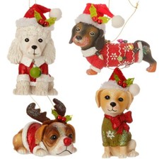 Whimsical Holiday Dog Ornament