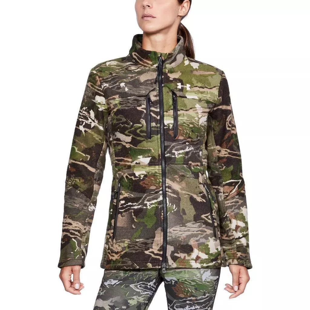Under Armour Womens Core Wool Hunt Jacket Ridge Reaper Camo Forest
