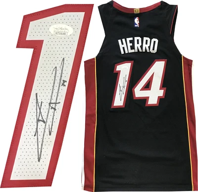 JAMES SPENCE AUTHENTICATION (JSA) Tyler Herro Autographed Miami Heat Authentic Black Jersey (JSA)
