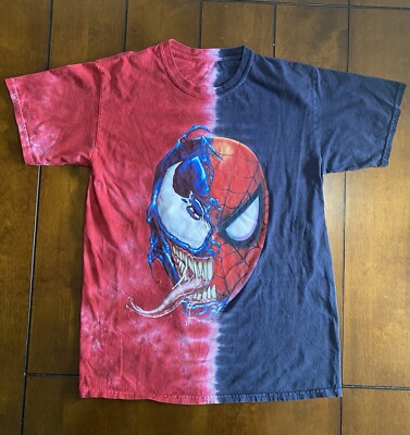 SpiderMan Venom Mix Universal Studios Marvel Tie Dye T-Shirt Men's