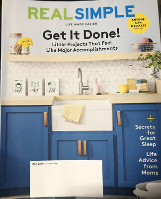 REAL SIMPLE Magazine May 2020 Issue New Unread Get it Done Little Projects