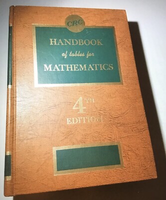 Handbook of Tables For Mathematics 4th Edition 1970, Hardcover by CRC Press
