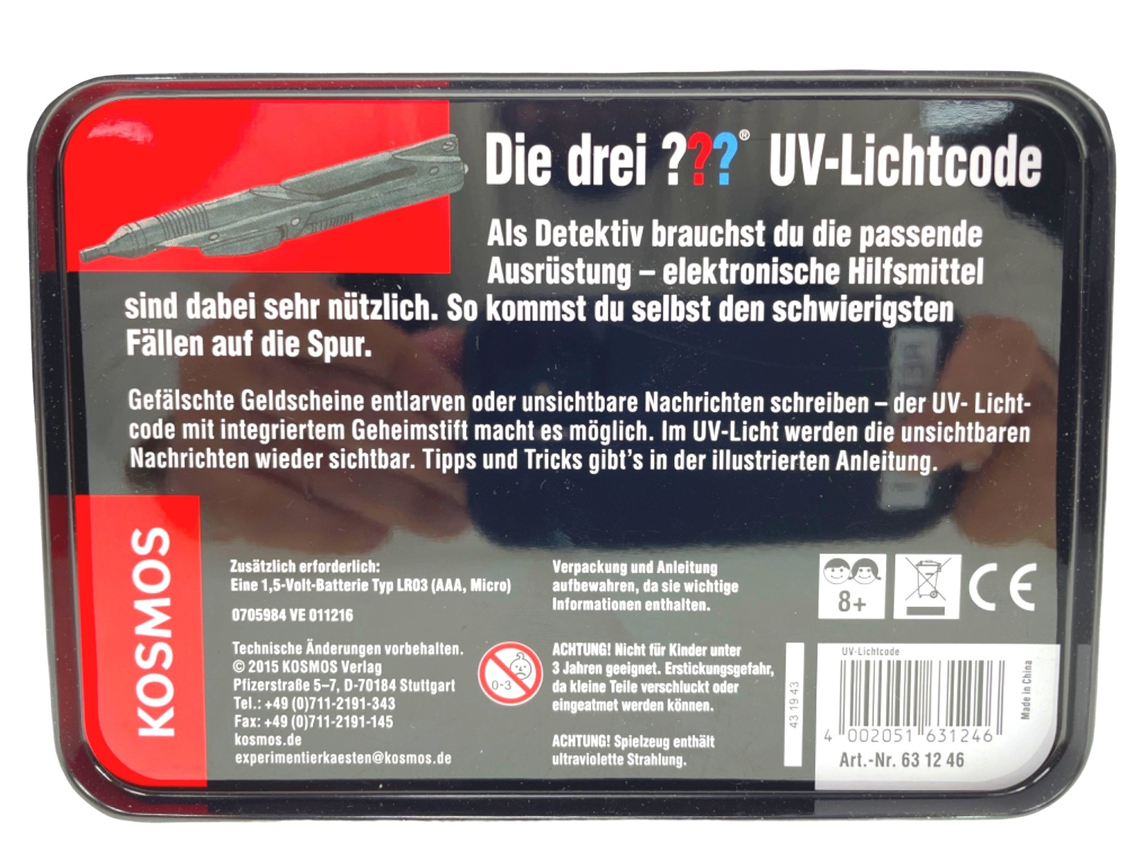 Thumbnail - Kosmos Detektive Die Drei ??? Uv-lichtcode Mit Uv-lampe Detektiv