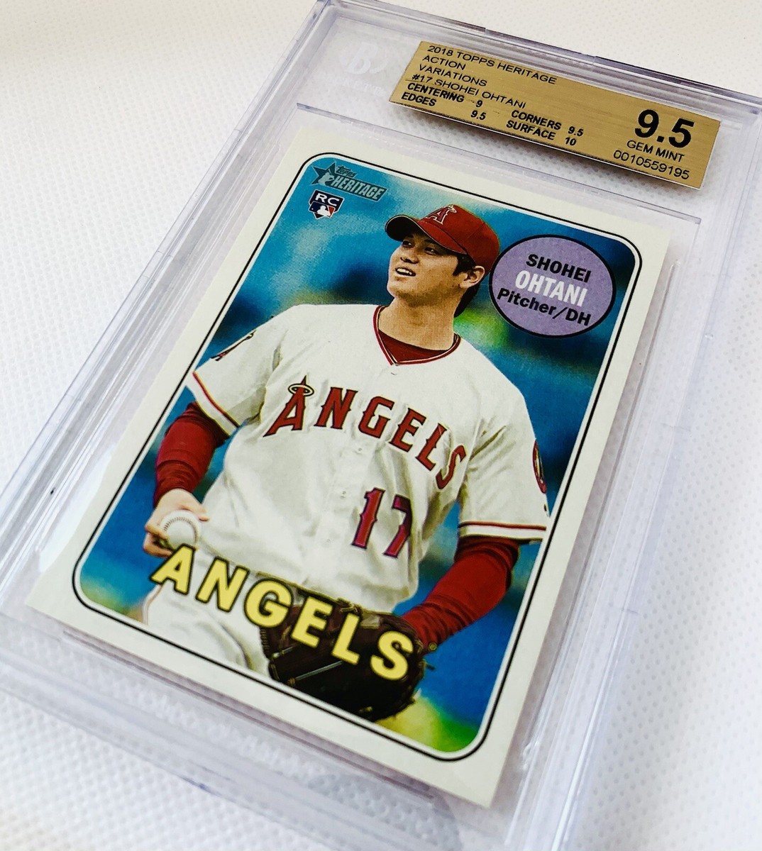 2018 Topps Heritage Shohei Ohtani RC Action Variation Rookie Card